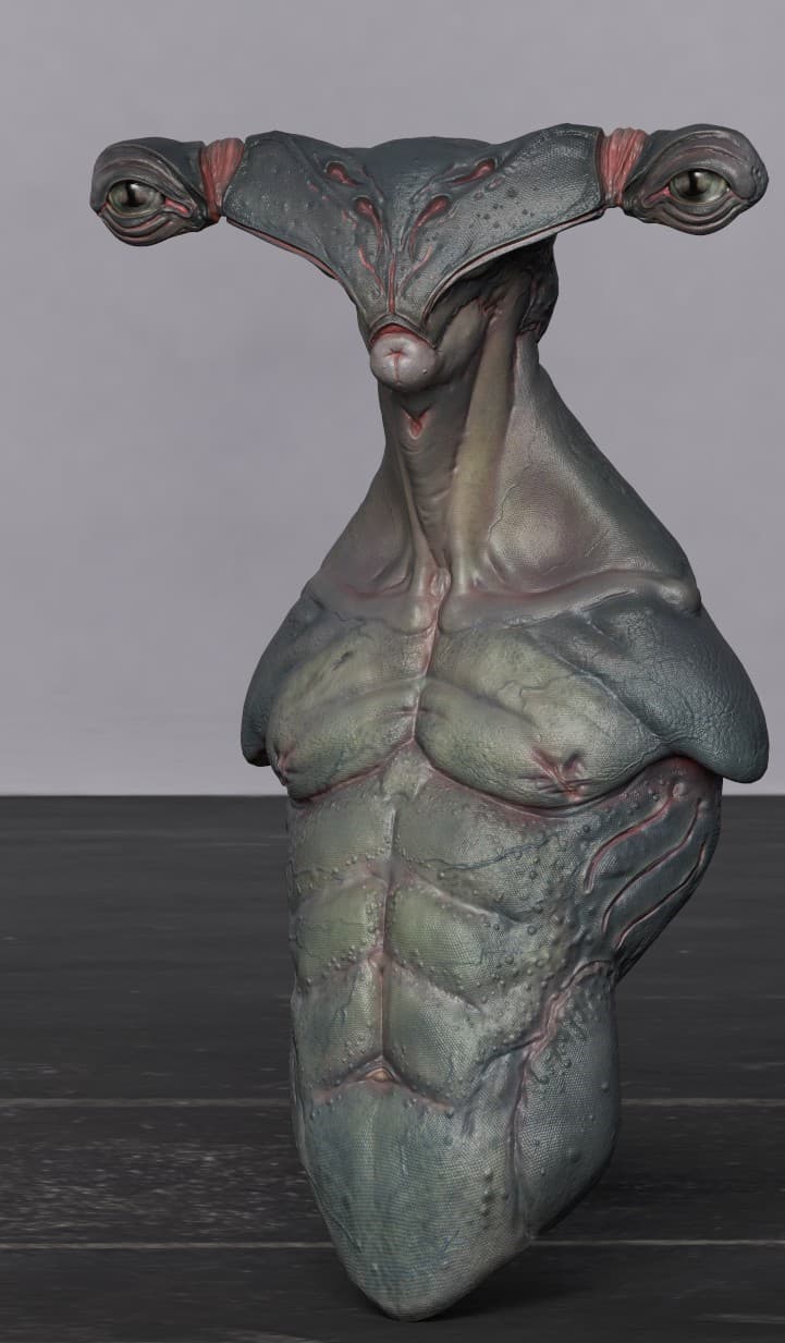 Sculpted creature character by J. Gardner